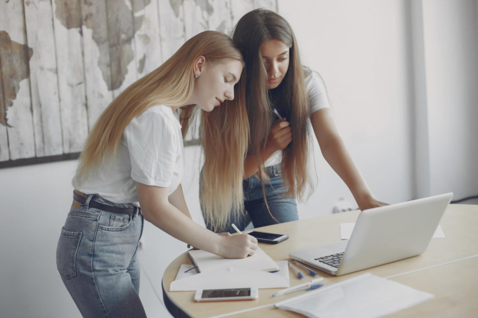 Teilnehmer bei der gemeinsamen Arbeit an Budgetmodellen